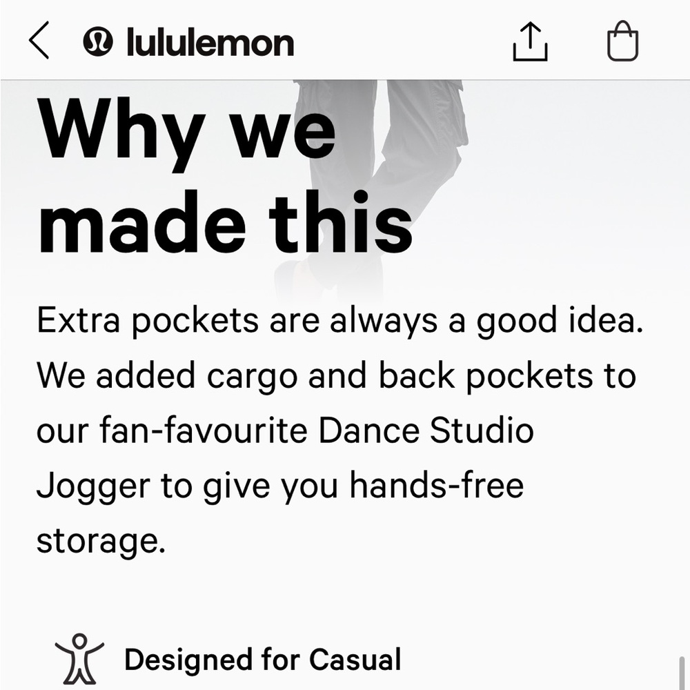 NWT - Lululemon, Dance Studio Relaxed-Fit Mid-Rise Cargo Jogger - Picture 8 of 9